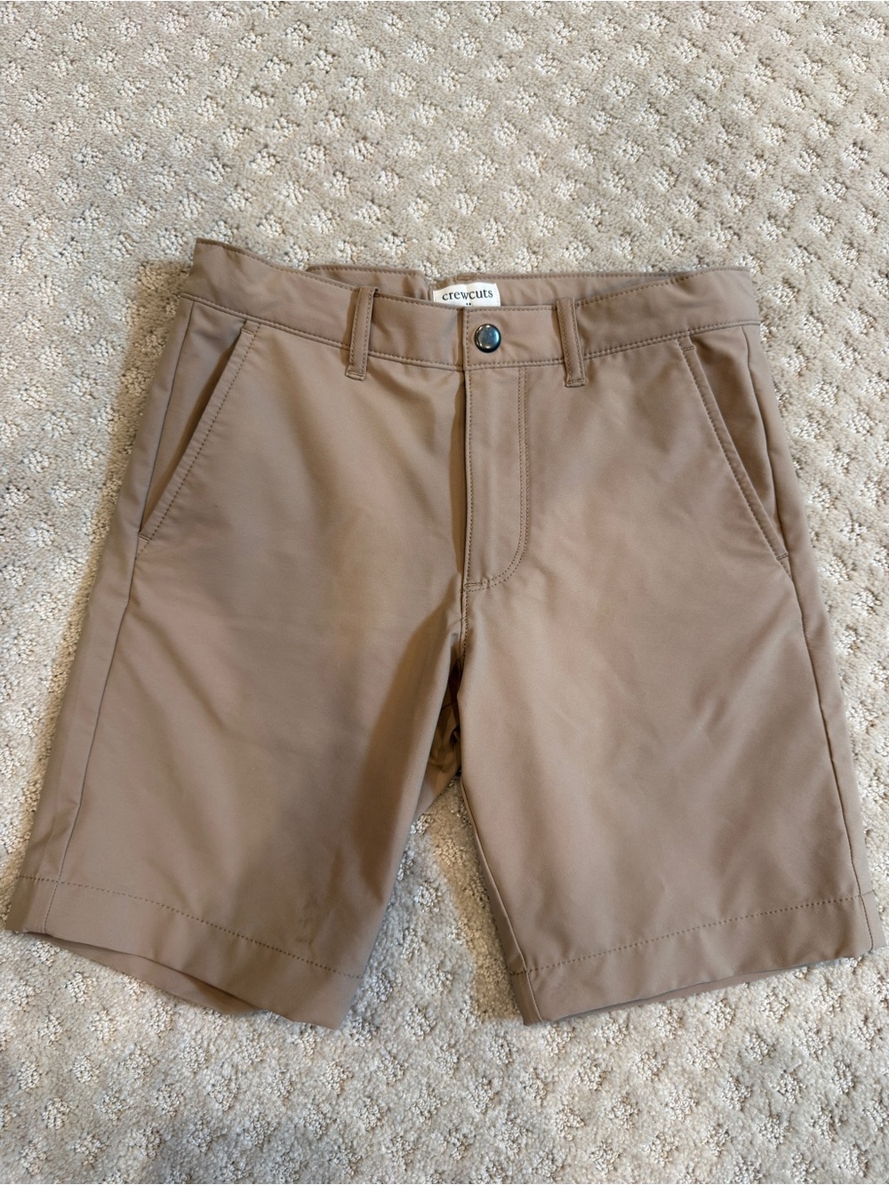 crewcuts kid Tan Performance Chino Shorts